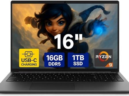Difinity 16 Zoll HighEnd Gaming Notebook Made in Germany mit 3 Jahren Garantie! Ryzen9 6900HX 16 Threads 4.9 GHz, Radeon RX 680M 8GB, 16 GB DDR5, 1TB, USB 3.0, WLAN, BT, Windows 11, MS Office #8123