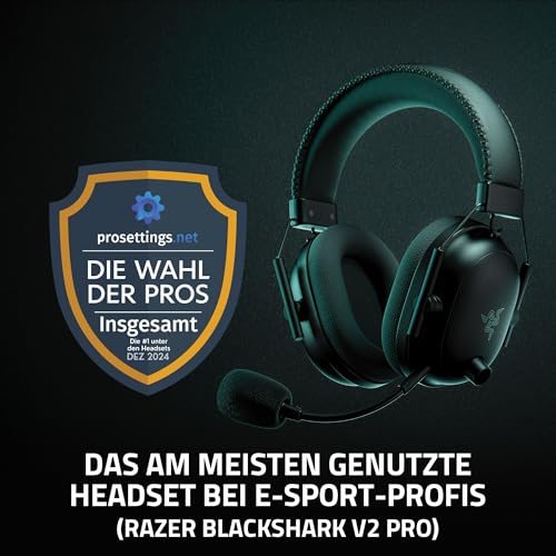 Razer BlackShark V2 Pro (2023) für PC - Kabelloses Premium Esports Headset (HyperClear Super-Breitband-Mikrofon, Triforce Titanium 50mm Treiber, HyperSpeed Wireless-Technologie, 70 Std) Schwarz – Bild 4