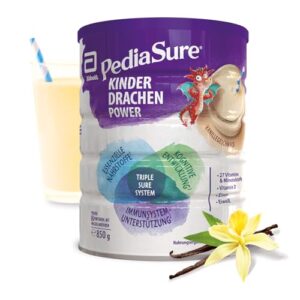 Pediasure Kinder Drachen Power Vanille 850g| leckerer Nahrungsergänzungsshake für Kinder ab 1 Jahr|mit 27 Vitaminen & Mineralien, Protein und triplesure Komplex|Verpackung kann variieren