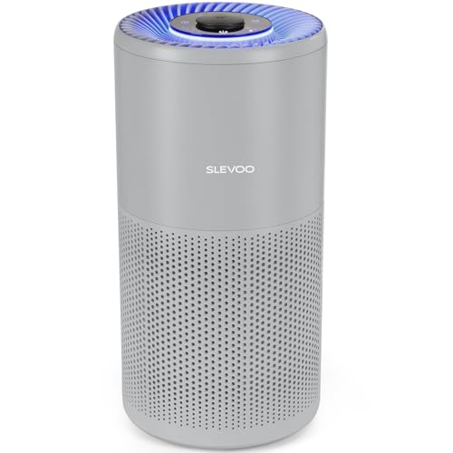 Luftreiniger für große Räume bis zu 102 m² ideal für Schlafzimmer in nur 1 Stunde, H13 True HEPA Luftreiniger reduziert effektiv 99,97% Rauch, Feinstaub und Tierhaare. Inklusive 4 Ersatz-Vorfiltern