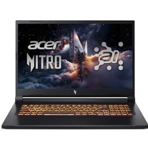acer Nitro V 17 AI (ANV17-41-R0BS) Gaming Laptop, 17″ FHD IPS 144Hz Display, AMD Ryzen 7 260, 16 GB RAM, 1 TB SSD, NVIDIA GeForce RTX 5060, Windows 11, QWERTZ Tastatur, schwarz