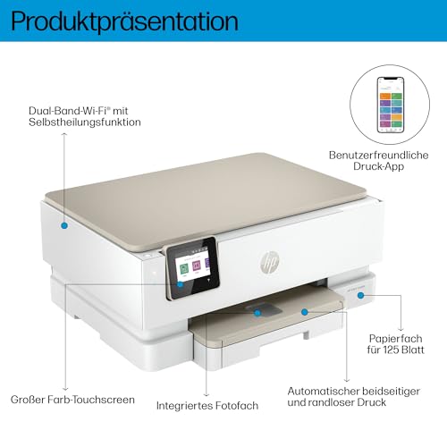 HP Envy Inspire 7220e Multifunktionsdrucker, Tintenstrahldrucker, 6 Monate gratis drucken Instant Ink inklusive, Drucken, Scannen, Kopieren, Fotodruck, DIN A4, WLAN, Airprint – Bild 4