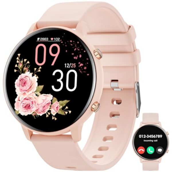 Hwagol Smartwatch Damen Herren, 1.39″ Zoll Touchscreen Smart Watch mit Bluetooth Anrufe, Uhr Damen Herren mit 140+ Sportmodi SpO2 Pulsuhr Schlafmonitor Schrittzähler, Armbanduhr für iOS Android