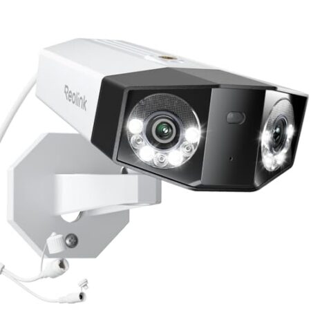 Reolink 16MP UHD Dual-Objektiv PoE Überwachungskamera außen mit 180° Panoramaansicht, Bewegungsspur, Farb-Nachtsicht, Personen-/Fahrzeug-/Tiererkennung, 2-Wege-Audio, 24/7 Aufze...