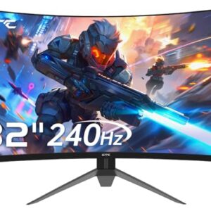 KTC Gaming Monitor 32 Zoll FHD Curved Monitor, 240Hz, 1ms, 1920×1080, Freesync & G-sync, HVA 1500R PC Bildschirm, 125% sRGB, Blaulicht Reduktion, VESA, DP1.4/HDMI 2.0 240Hz, USB2.0, H32S17F