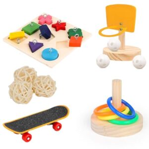 Deautie 4 Stück Papageien Training Spielzeug, Vogel Intelligence Trainings Spielzeug, Parrot Intelligence Spielzeug, Papageien Spielzeug Set, Papageien-Puzzle-Spielzeug Vogel, für kleine Papageien