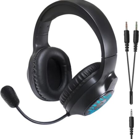 Speedlink Tyron – RGB Gaming Headset mit Mikrofon für PC PS4/PS5/ Xbox Series X/S/Switch, RGB Beleuchtung, mit Kabel 3,5mm Klinke, Y-Adapter, schwarz