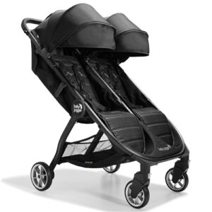 Baby Jogger City Tour 2 Doppel-Reisekinderwagen | Leichter, faltbarer und tragbarer Doppelbuggy | Pechschwarz