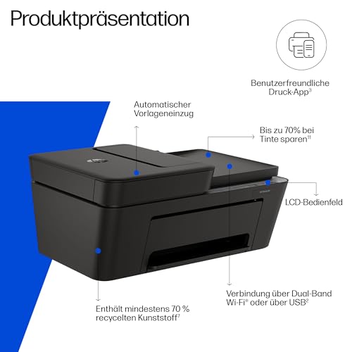 HP DeskJet 4320 Multifunktionsdrucker, 3 Monate gratis drucken Instant Ink inklusive, Drucker, Kopierer, Scanner, WLAN, Automatischer Vorlageneinzug – Bild 4