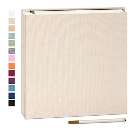 Yopih Selbstklebendes Fotoalbum 28x27 cm für 10x15, 13x18, 20x25 cm Bilder, DIY Fotoalbum zum Selbstgestalten, 40 Selbstklebende Seiten mit Metallstift, Hochzeit Baby Reise Gesc...