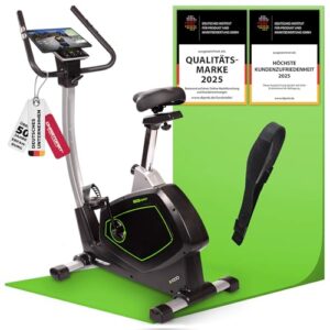 Christopeit Ergometer Heimtrainer Fahrrad Eco 1000 – Fitnessgerät mit Generator – Stromlos trainieren, leise, 10kg Schwungmasse, Bluetooth, Kinomap-App, bis 150kg