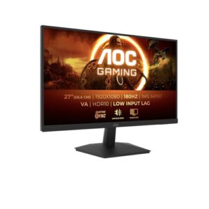 AOC Gaming 27G15N – 27 Zoll Full HD Monitor, 180 Hz, 1ms, Adaptive Sync (1920×1080, 1x HDMI 2.0, 1x DisplayPort 1.4) schwarz