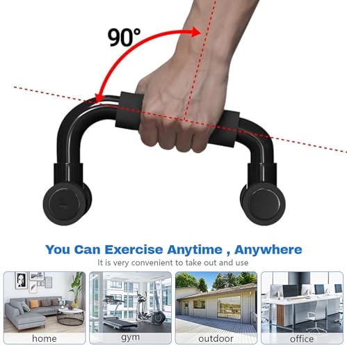 Liegestützgriffe Push Up Bars Fitnessstudio-Übungsgeräte Fitness 1 Paar Liegestützgriffe mit Gepolstertem Schaumstoffgriff und Rutschfester, Stabiler Struktur für Männer & Frauen – Bild 5