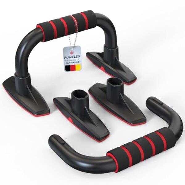 FUNFLEX Liegestützgriffe für effektives Oberkörpertraining – Push-up Bars mit rutschfestem Griff & stabilem Design – Handgelenkfreundlich – Trainingsgerät für Männer & Frauen – Fitness Zuhause