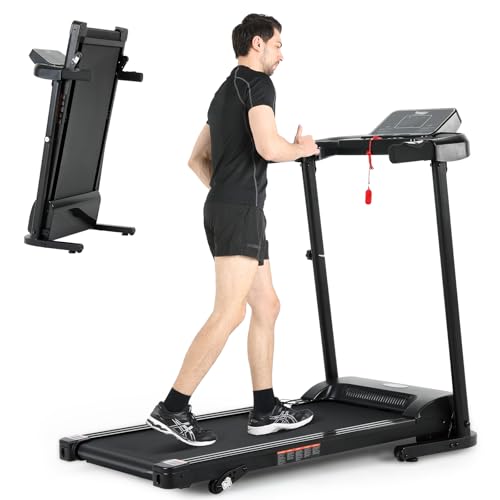 Novonova Klappbares Laufband für Zuhause 14 KM/H Walking Pad Treadmill mit LED-Display und 12 Trainingsprogrammen, NV-T3801