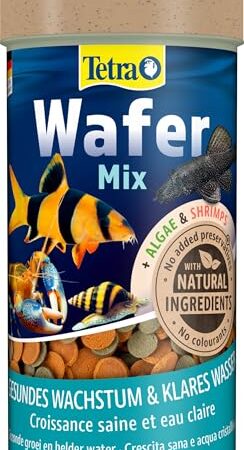 Tetra Wafer Mix - Fischfutter für alle Bodenfische (z.B. Welse) und Krebse, für gesundes Wachstum und Vitalität, 250 ml Dose - Produktbild
