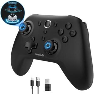 abxylute C6 Kabelloser PC-Controller, Bluetooth-Gamecontroller – Hall-Trigger & Joysticks für Windows-PC, Nintendo Switch Pro/OLED/Lite, Steam Deck, Android-TV/Mobile, iPhone & Tesla, Vibration, Turbo