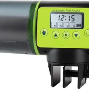 200ml automatischer futterspender Fische, LCD Display Futterautomat fish tank feeder Aquarium Batteriebetriebener mit Zeitschaltuhr für Urlaub und Ferien, kleiner Futterbehälter für Teich Schildkröten