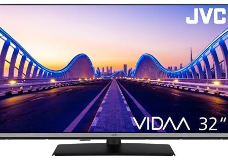JVC Fernseher 32 Zoll Smart TV VIDAA LT-32VDF5455 Full HD Fernseher, HDR TV mit integriertem Triple-Tuner, LED TV schwarz