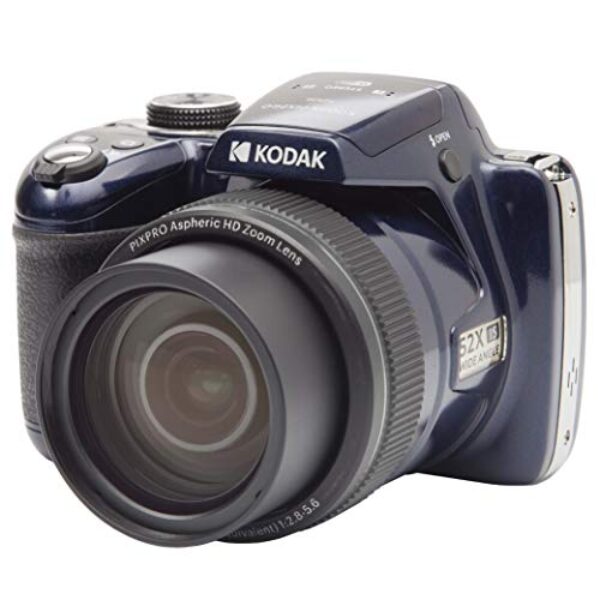 KODAK Pixpro AZ528 – Digitale Bridgekamera, 16 Megapixel, 52-facher optischer Zoom, optischer Bildstabilisator, 3-Zoll-LCD-Display, 1080p Full-HD-Video, Lithium-Ionen-Akku – Nachtblau