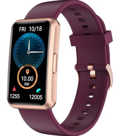 HUAKUA Schrittzähler Uhr (Ohne app und Handy) 1,47 Zoll Touchscreen Einfach Smartwatch Fitness Tracker mit Kalorienzähler,Schlafmonitor,Stoppuhr Wasserdicht IP68,Timer Fitnessuhr für Gehen Laufen