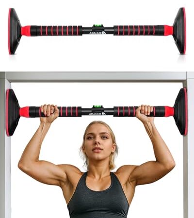 Abahub Klimmzugstange Türrahmen mit Sicherheitsverschluss Home Pull Up Bar ohne Bohren Türstange für Klimmzüge Hausgebrauch verstellbare Krafttrainings Horizontale