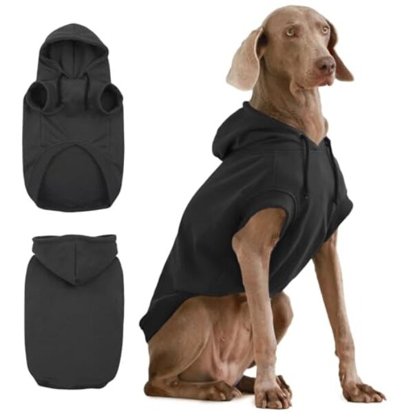 IECOii Kapuzenpullis für Hunde,Hunde Kapuzenpulli,Pullover Dog Hoodie Sweatshirt,Haustier Hund Kapuzen Kleidung,Hundepullover für Mittelgroße, Große und Extra Große Hund (kein Vliesstoff),M-4XL