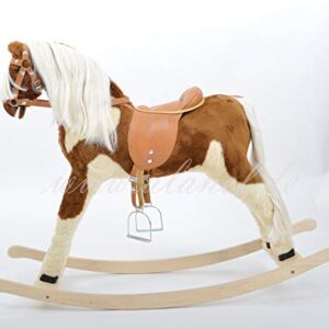 ALANEL Titan Großes Schaukelpferd Handarbeit NEU & OVP (BRAUN) für Kinder bis 7 Jahre, Unisex, Braun, Holz, Schaukelpferd, Kinder