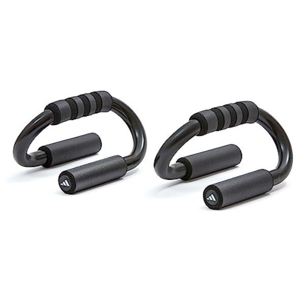 adidas Push Up Bars – extra stabile Liegestützgriffe für Krafttraining, maximales Gewicht 250 kg, Fitness-Equipment für zuhause, Bodyweight Training