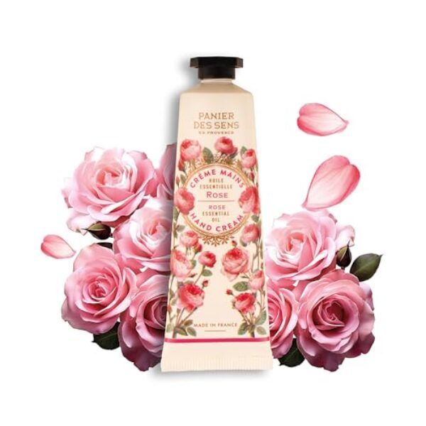 Panier des Sens – Feuchtigkeitshandcreme Trockene 30ml – Rosenhandlotion, Feuchtigkeitscreme, Handmaske – Shea Butter & Olivenöl – Handpflege Premium Inhaltsstoffe – 97% natürliche Inhaltsstoffe