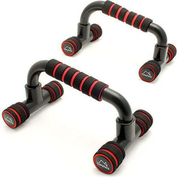 CampTeck U6664 Liegestutzgriffe Push Up Bar Stand mit Schaumstoffgriffen fur Krafttraining, Brust Übungen, Fitness, Sit Up, Kraftsport, Muskelaufbau – 1 Paar