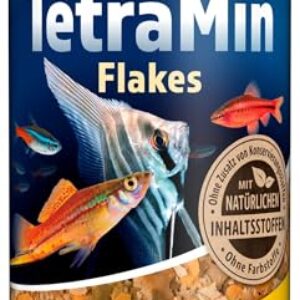 TetraMin Flakes – Fischfutter in Flockenform für alle Zierfische, ausgewogene Mischung für gesunde Fische und klares Wasser, 1 L Dose