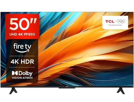 TCL 50PF650 50-Zoll 4K Ultra HD, HDR TV, Smart LED Fire TV (Dolby Vision, Dolby Atmos, DTS, HDR 10, Alexa integriert, Airplay2, Miracast)