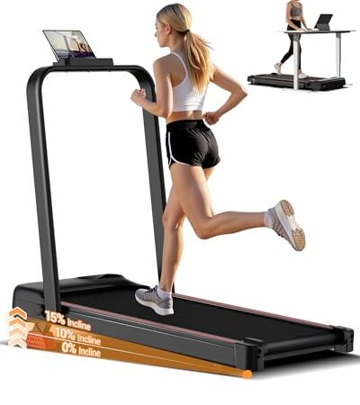 CURSOR Laufband für Zuhause mit Steigung 15%, 12KM/H Laufbänder, Treadmill for Home mit Handgriff,Max Belastung 136KG - Produktbild