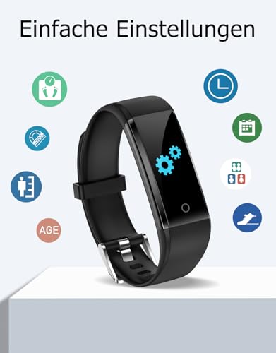 GRV Schrittzähler Uhr Ohne Bluetooth/App/Handy für Damen Herren Kinder,Fitness Tracker Fitnessuhr mit Schrittzähler Kalorienzähler,Schlafüberwachung,IP68 Wasserdicht – Bild 6