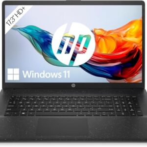 HP Laptop mit 17,3″ HD+ Display, Intel Celeron N4500120, 8 GB DDR4 RAM | 256 GB SSD, Intel UHD-Grafik, Windows 11, QWERTZ Tastatur, Schwarz