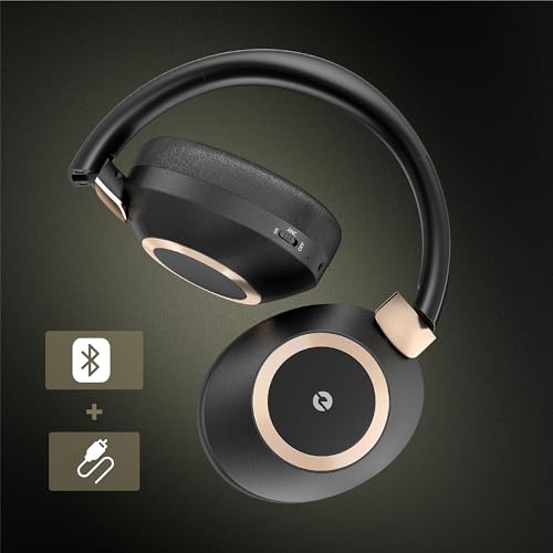 Lankey Sound Kopfhörer Kabellos Bluetooth, Over Ear Kopfhörer Noise Cancelling, 100 Std Spielzeit 5.3 Bluetooth Kopfhörer mit ANC Modus, Hi-Res Audio, Tiefer Bass, Schwarz – Bild 5