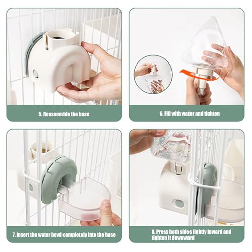 Cat Water Feeder, Kitten Watering Bowl, 520ml Automatic Pine Shape Feeding Fountain, Hangable Design, 5.31x3.54x8.27 Inches, Ideal for Cat Bunny Ferret Hedgehog Use – Bild 6