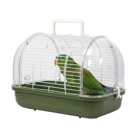 Vogeltrage – Tragetasche mit stehender Sitzstange, transparentes Fenster – kleine Vogeltrage – für Kanarienvögel, Sittiche, Nymphensittiche, Conure Bartdrachen
