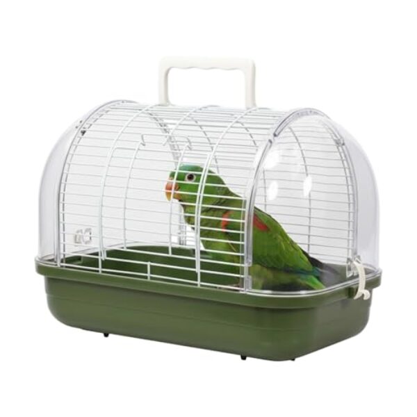 Vogeltrage – Tragetasche mit stehender Sitzstange, transparentes Fenster – kleine Vogeltrage – für Kanarienvögel, Sittiche, Nymphensittiche, Conure Bartdrachen