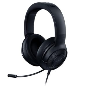 Razer Kraken X Lite – Kabelgebundenes Ultraleichtes PC Gaming-Headset – Surround Sound – biegbares Nierenmikrofon (230g leicht, 3,5 Klinke für PS4, PS5, Switch, Xbox One, Xbox Series X|S) Schwarz