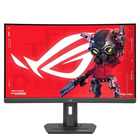 ASUS ROG Strix XG27WCS 27 Zoll Curved Gaming Monitor (WQHD 2560x1440, 180Hz, 1ms GTG, Fast VA, ELMB Sync, USB-C, FreeSync, HDR, DisplayWidget, Stativanschluss) - Produktbild
