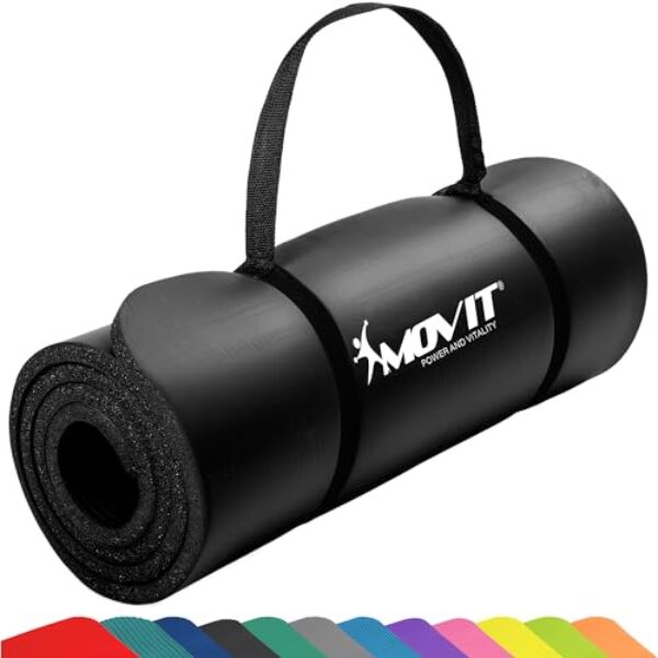 MOVIT Gymnastikmatte, hautfreundlich und phthalatfrei, für Zuhause oder Unterwegs, in 3 Größen und 12 Farben