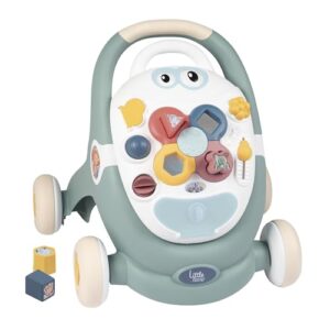 Smoby Toys – Little Smoby Lauflernwagen ab 1 Jahr – 3-in-1-Lauflernhilfe mit Laufwagen, Activity-Board & Puppenwagen für Babys und Kleinkinder ab 12 Monaten