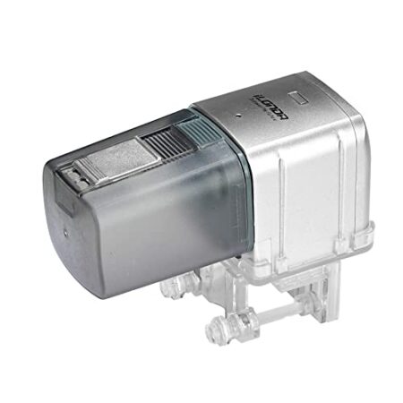 Lychee WiFi-gesteuerter Aquarium-Futterspender, automatischer Fisch-Futterspender mit USB-Ladekabel, Fisch-Futterspender für Aquarien(Silber-) - Produktbild