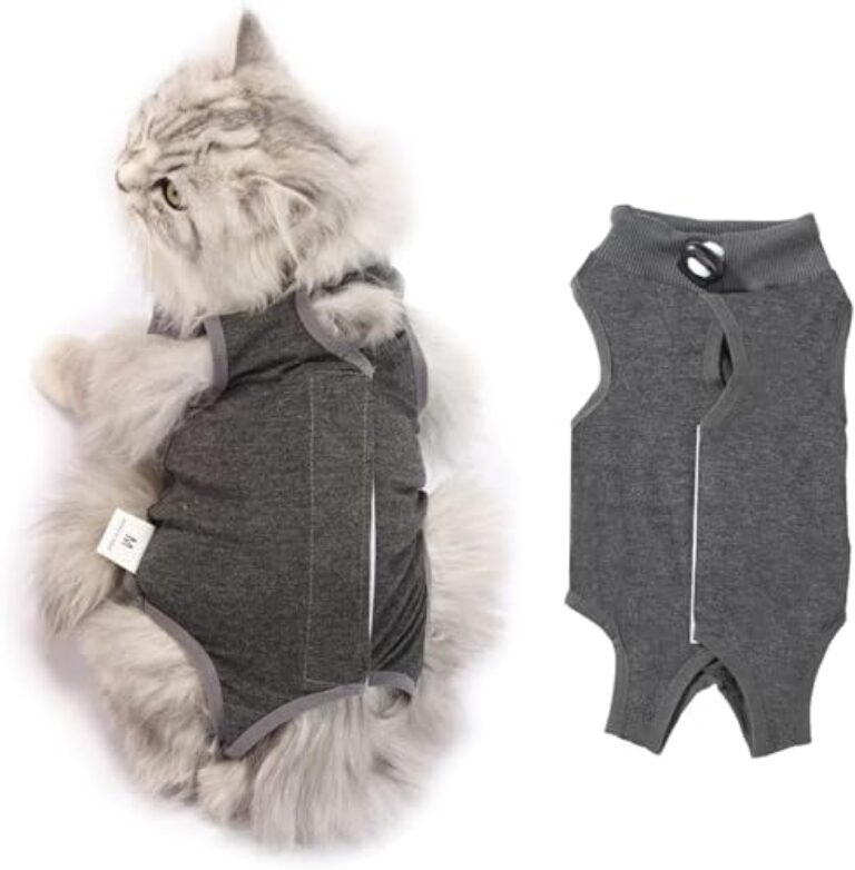 Katze Chirurgie Erholungsanzug, Katzenbody Nach Op, Kastration Haustier-medizinisches chirurgisches Hemd Operationsgenesungsanzüge, Cat Onesie für Anti Lecken, Verstellbare Größen