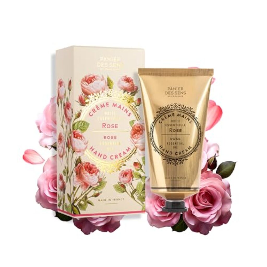 Panier des Sens – Handcreme für sehr Trockene Hände und Haut – Rosenhandlotion, Feuchtigkeitscreme, Handmaske – mit Shea Butter und Olivenöl – Handpflege aus Frankreich 97% nat. Inhaltsstoffe – 75 ml