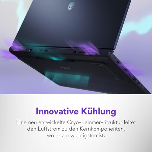 Alienware 16 Aurora Gaming Laptop AC16250 16" WQXGA 120Hz 100% sRGB Display, Intel Core 7 240H Series 2, NVIDIA GeForce RTX 5060, 16GB RAM, 1TB SSD, Windows 11 Home, Weiß beleuchtete QWERTZ-Tastatur – Bild 6