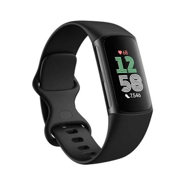 Google Fitbit Charge 6 Aktivitätstracker enthält ein 6 monatige Premium Mitgliedschaft, 7 Tage Akkulaufzeit, Google Wallet und Maps
