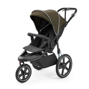 Ickle Bubba Venus Jogger Pro 3-Rad-Kinderwagen, Geländegängig, Luftreifen, UPF50+ Haube, 0-22 kg (Wald)